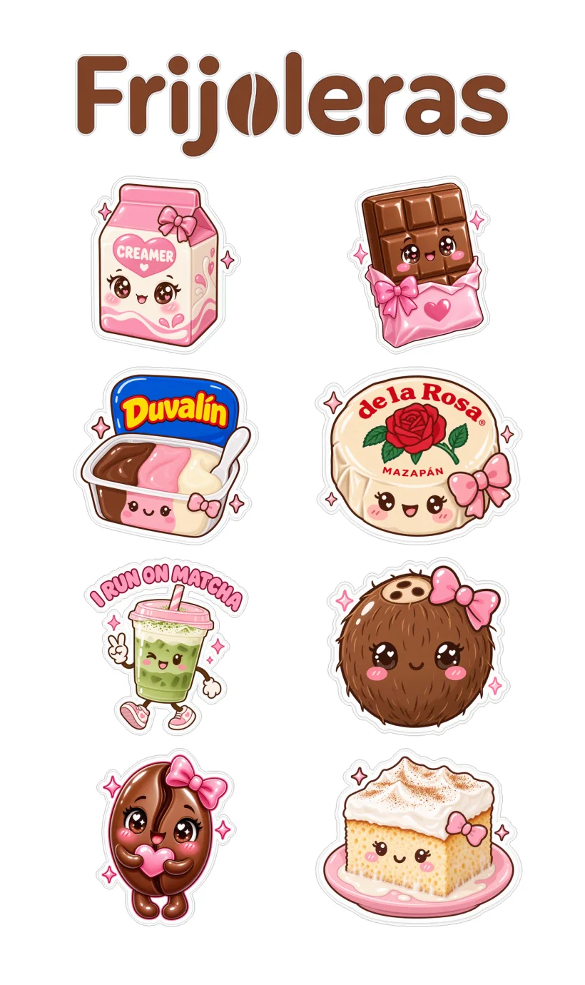 Frijoleras sticker sheet
